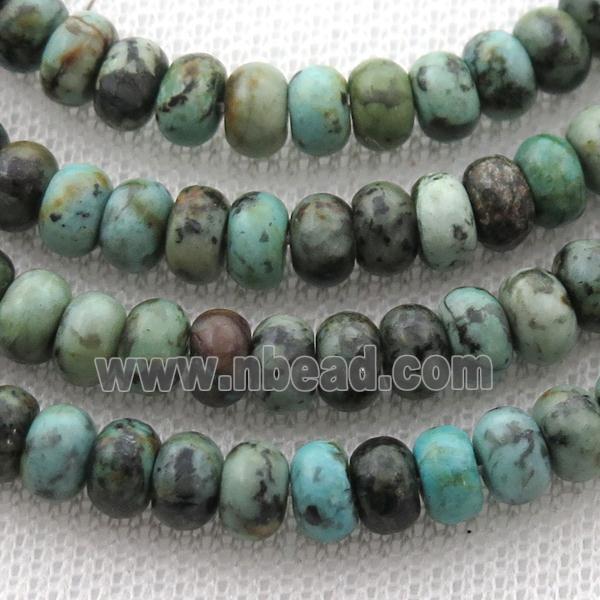 African Turquoise rondelle beads