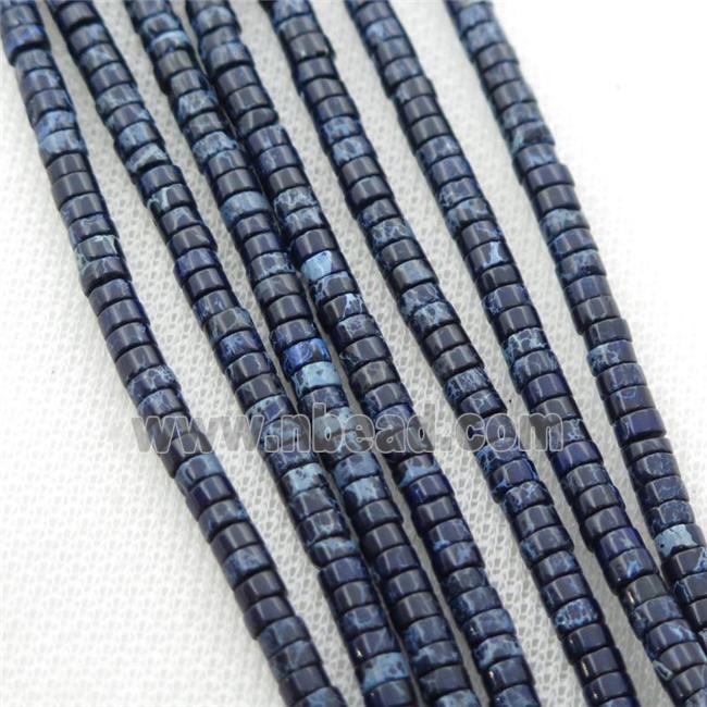 darkblue Imperial Jasper heishi beads