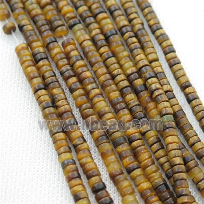 yellow Tiger eye stone heishi beads