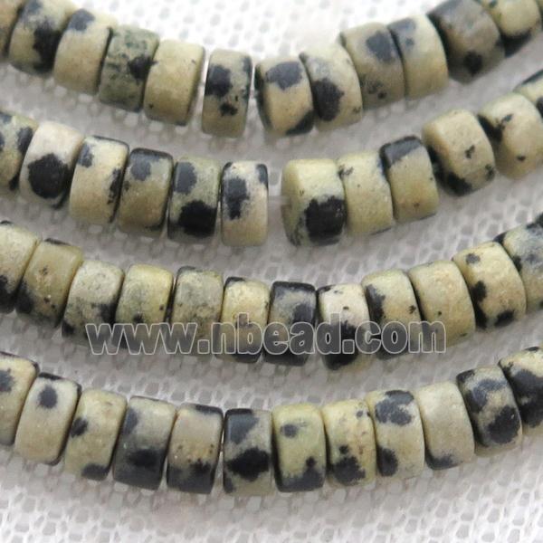 Dalmatian Jasper heishi beads