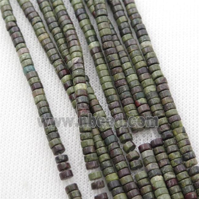 green Cuprite heishi beads