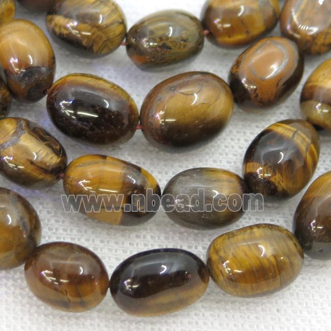 Tiger eye stone nugget beads, freeform