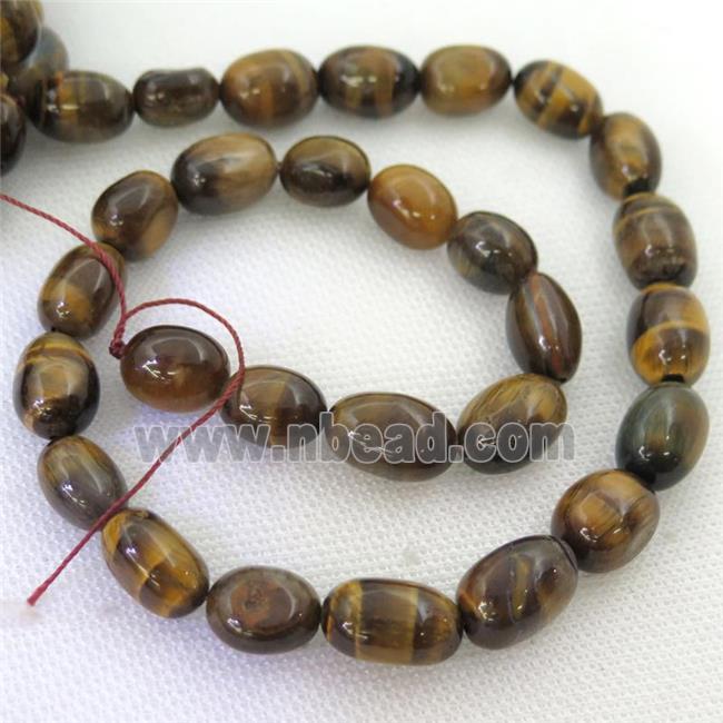 Tiger eye stone nugget beads, freeform