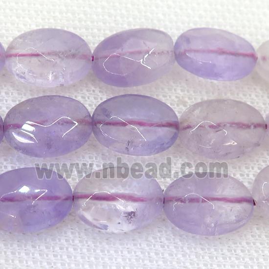 Amethyst beads, faceted oval