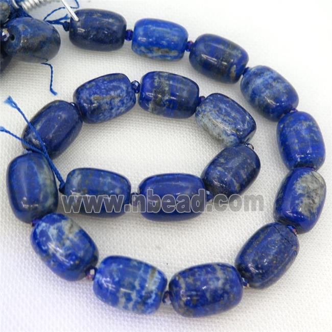 blue Lapis barrel beads
