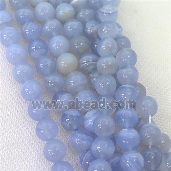 Blue Lace Agate Beads, round