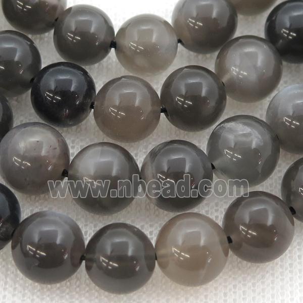 deepgray MoonStone Beads, round