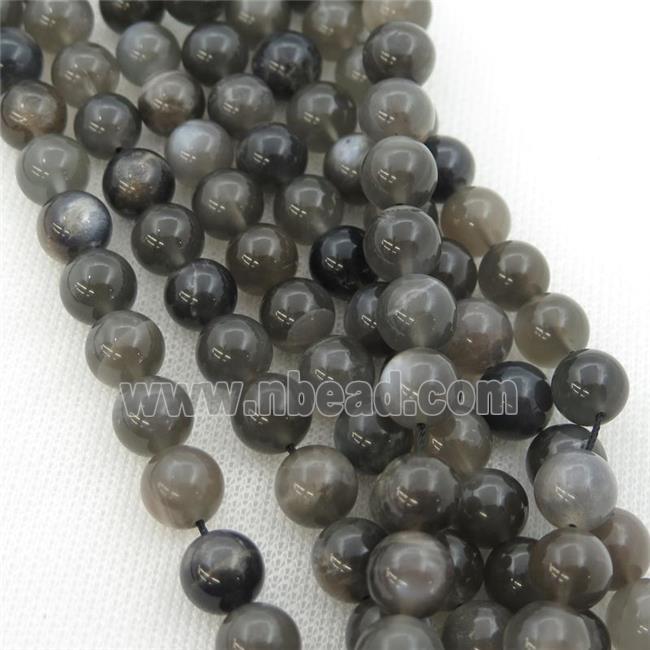 deepgray MoonStone Beads, round