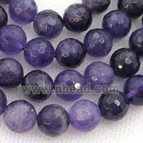 purple Amethyst Beads, faceted dround