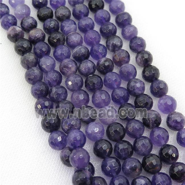 purple Amethyst Beads, faceted dround