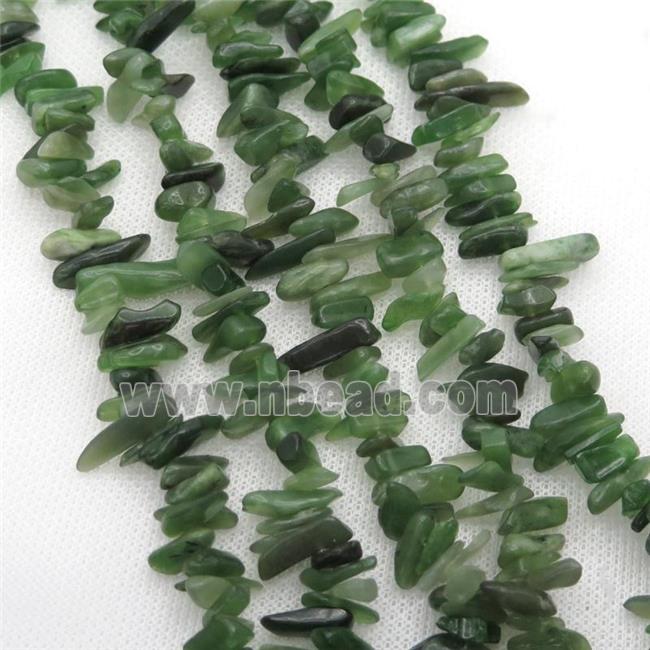 green Chalcedony chip beads
