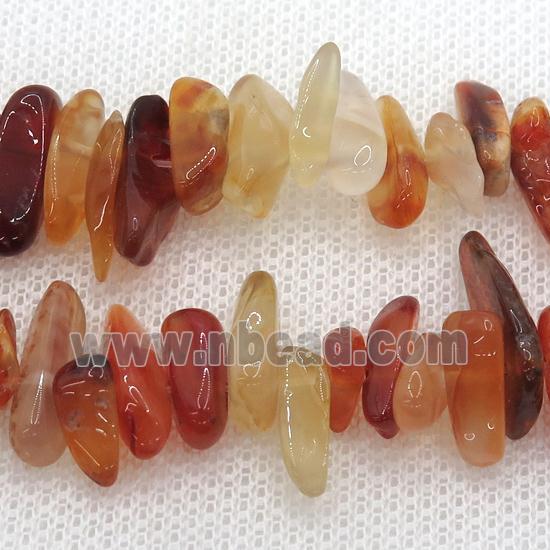 Carnelian Agate chip beads