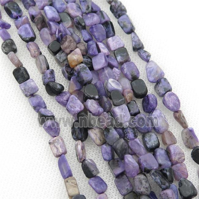 purple Charoite chip beads