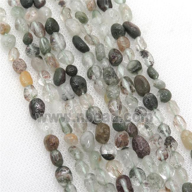 Green Chlorite Quartz Beads Chip Freeform Green