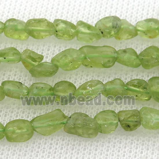 olive Peridot chip beads