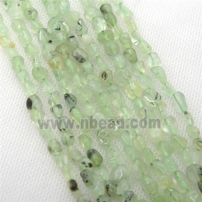 green Prehnite chip beads