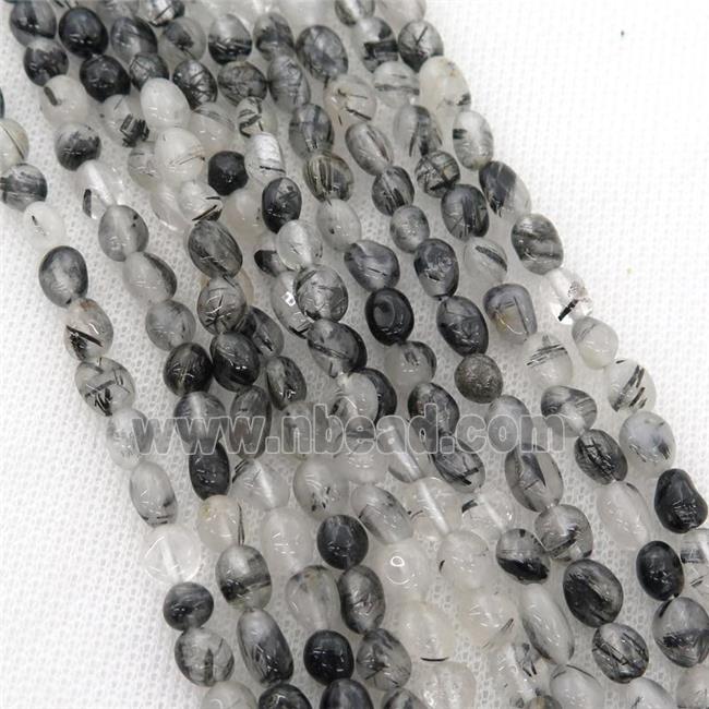 black Rutilated Quartz beads chip