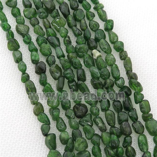 green Diopside chip beads