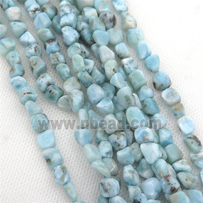 blue Larimar chip beads