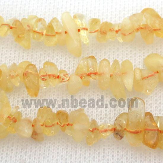 yellow Citrine chip beads