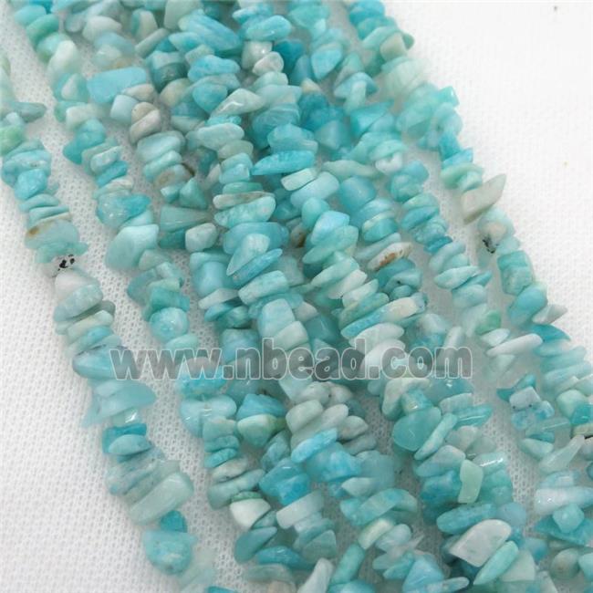 blue Amazonite chip beads