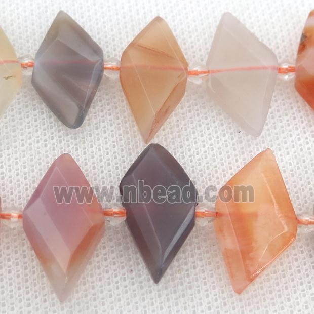 mixed Gemstone rhombic beads