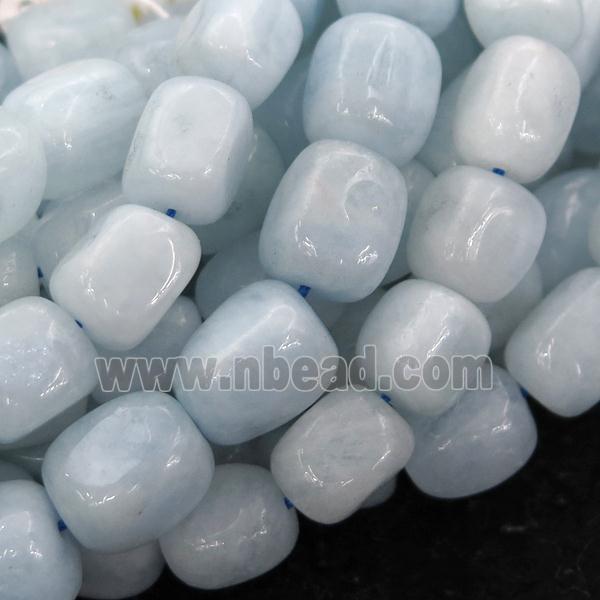 blue Aquamarine beads, freeform