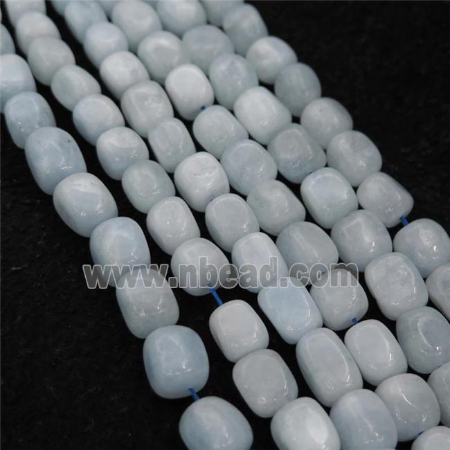 blue Aquamarine beads, freeform