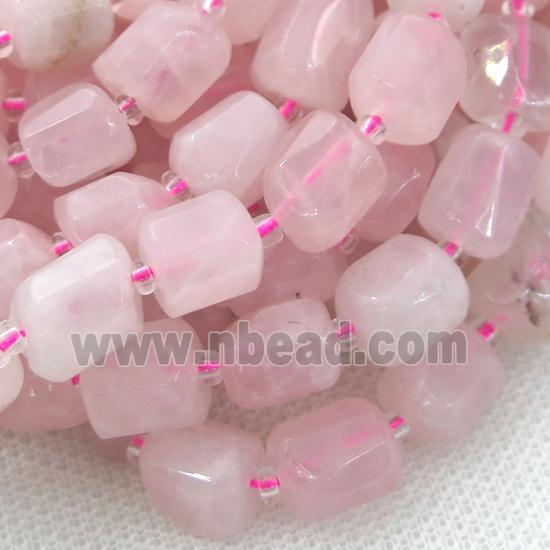 Rose Quartz beads, freeform