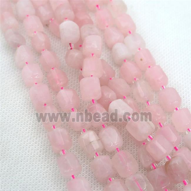 Rose Quartz beads, freeform