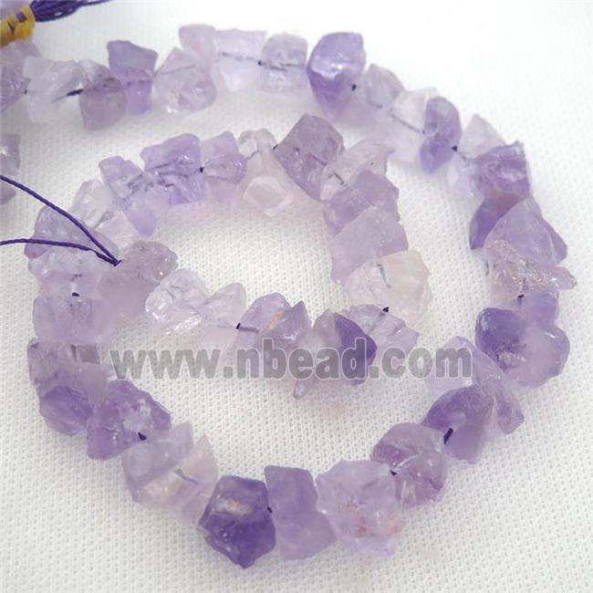 lt.purple Amethyst chip beads, freeform