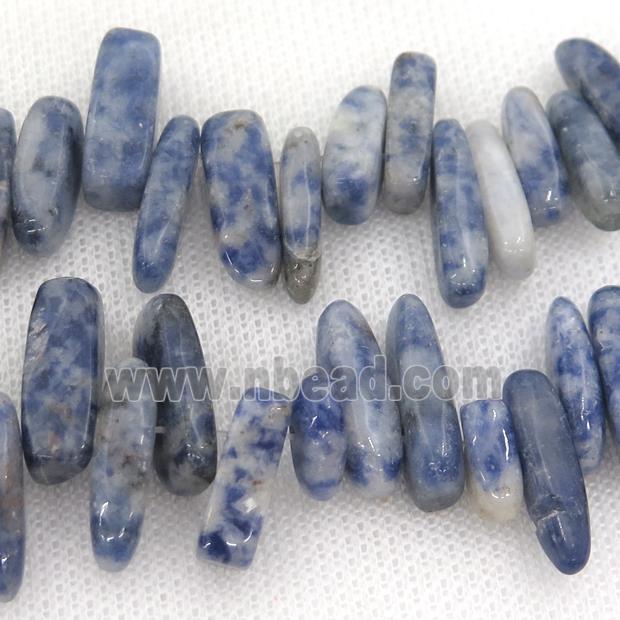 blue Dalmatian Jasper chip beads
