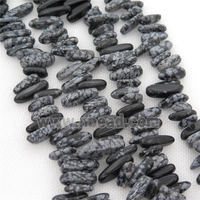 black Snowflake Jasper chip beads