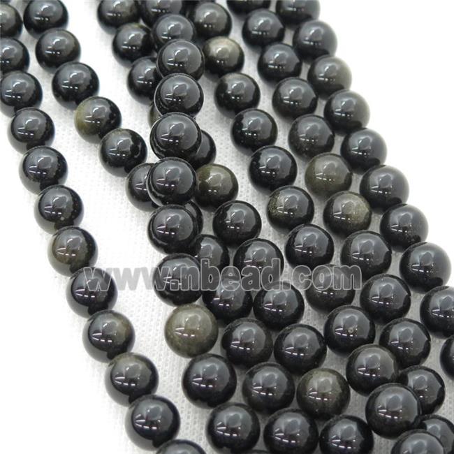 round Obsidian beads