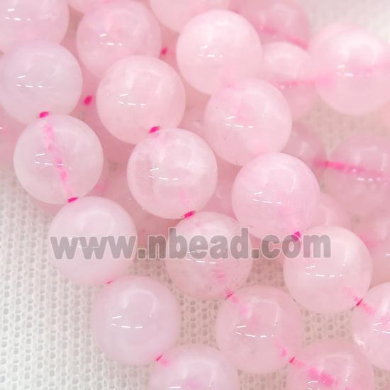 Chinese Rose Quartz Beads, round
