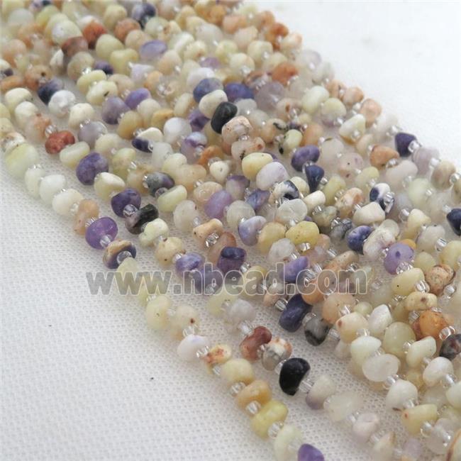 purple Opal Stone rondelle beads