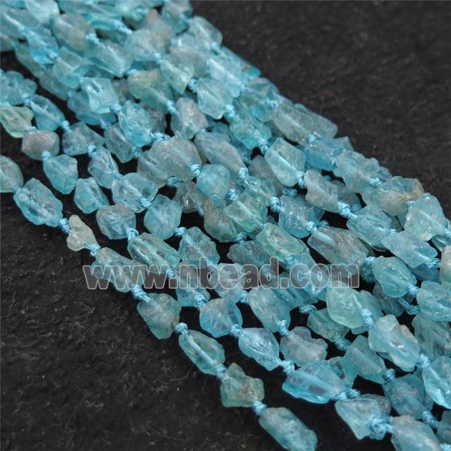 blue Apatite Beads, freeform