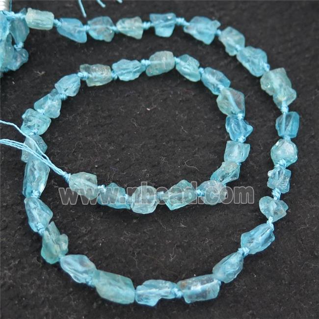 blue Apatite Beads, freeform
