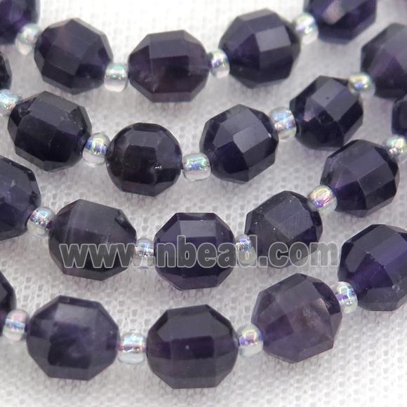 deeppurple Amethyst bullet beads