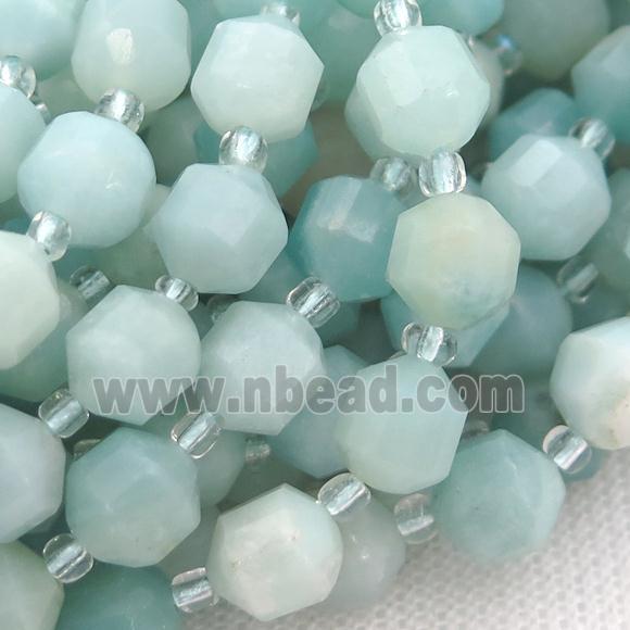 blue Amazonite bullet beads