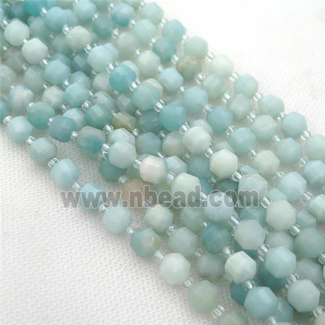 blue Amazonite bullet beads