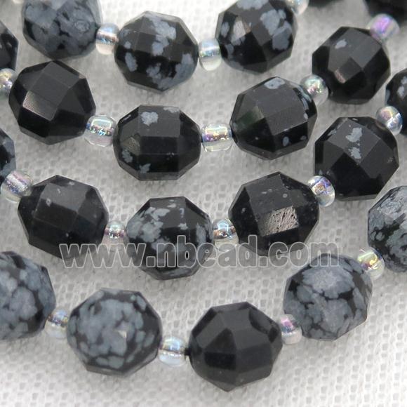 black Snowflake bullet beads