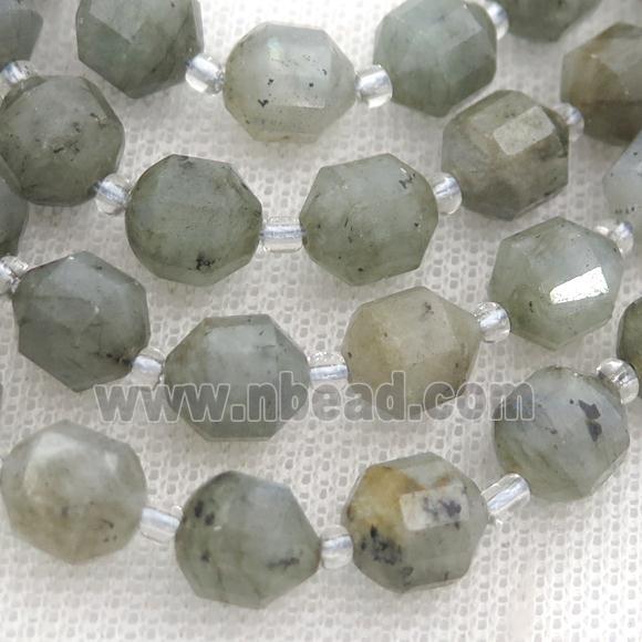 gray Labradorite bullet beads