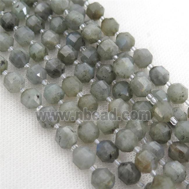 gray Labradorite bullet beads