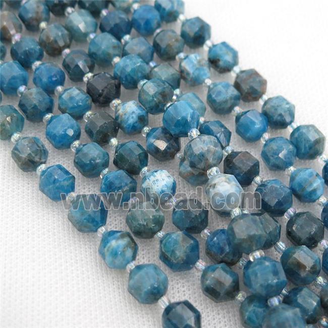 blue Apatite bullet beads