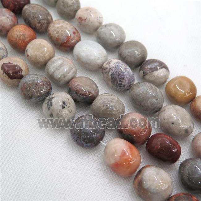 Coral Fossil Beads, freeform
