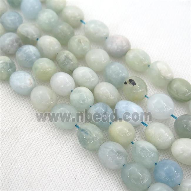 Aquamarine Beads, freeform, multicolor