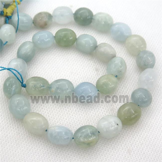 Aquamarine Beads, freeform, multicolor