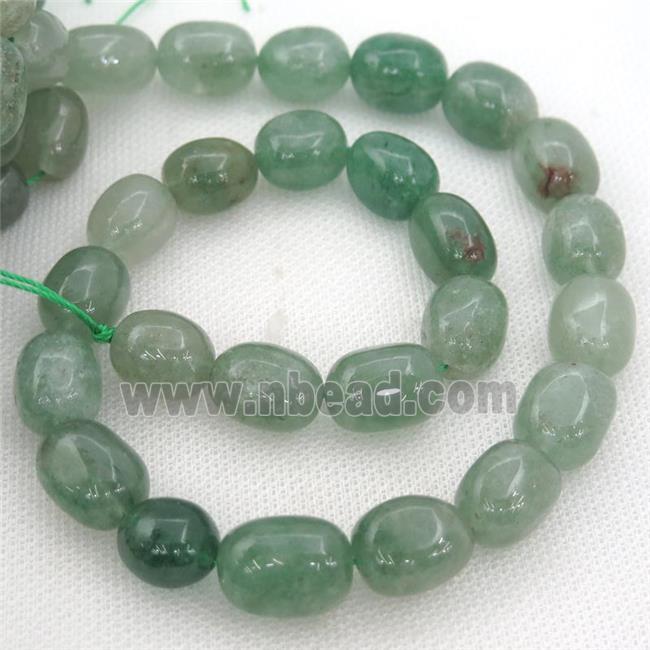green Strawberry Quartz nugget beads, freeform