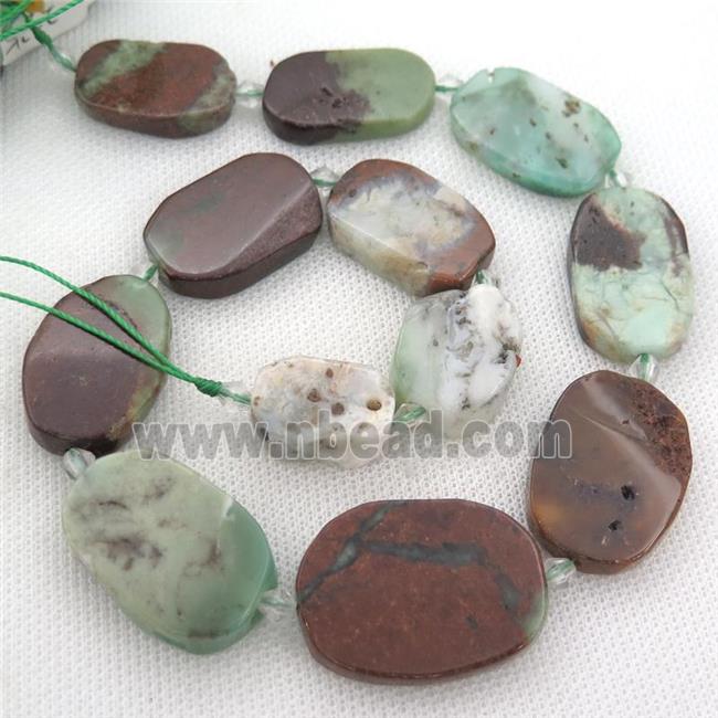 green Australian Chrysoprase oval beads